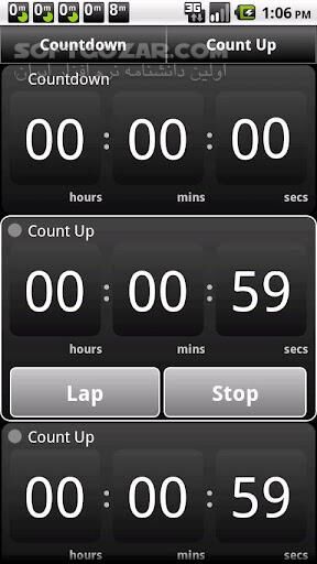 دانلود StopWatch & Timer Plus 1.27 for Android +3.0 - دانلود تایمر پیشرفته اندروید برای اندروید - سافت گذر