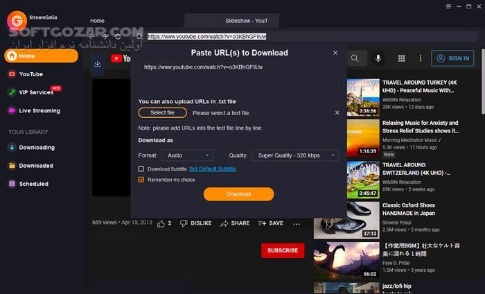 دانلود StreamGaGa 1.2.4.2 (x64) - دانلود دانلودکننده ویدئو و آهنگ - سافت گذر