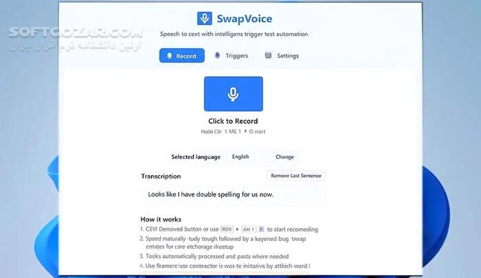 دانلود SwapVoice 1.0.13 - دانلود تبدیل گفتار به متن - سافت گذر