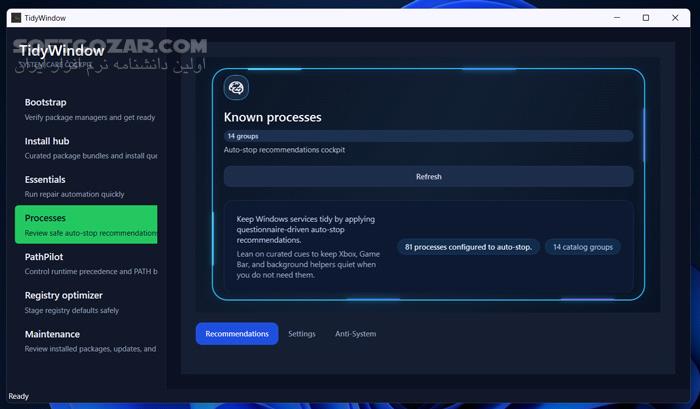 دانلود TidyWindow 3.9.2 - دانلود بهینه سازی ویندوز - سافت گذر