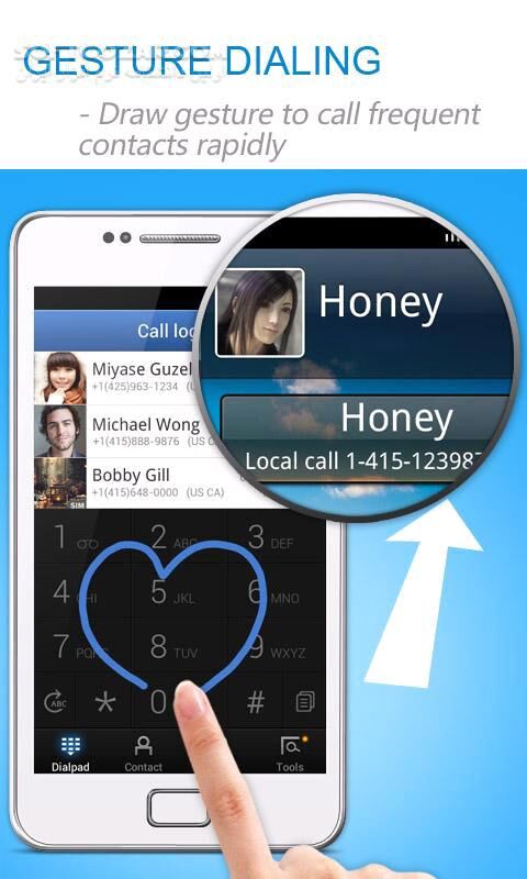 دانلود TouchPal Contacts 5.6.1.3 for Android +4.0 - دانلود تماس با حرکات انگشت برای اندروید - سافت گذر