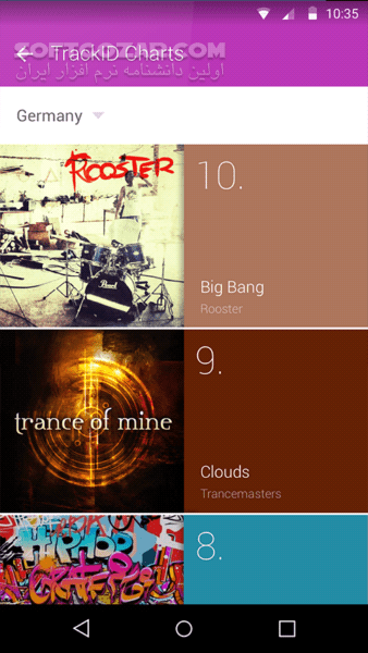 دانلود TrackID 4.6.C.0.20 for Android +4.0 - دانلود شناسایی اطلاعات آهنگ برای اندروید - سافت گذر