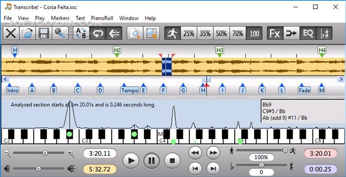 دانلود Transcribe! 9.42.0 (x64) - دانلود پیاده‌سازی موسیقی و گفتار از فایل صوتی - سافت گذر