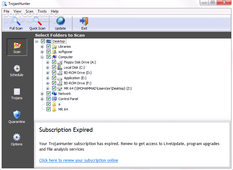 دانلود TrojanHunter 6.2 Build 1062 - دانلود حذف تروجان - سافت گذر