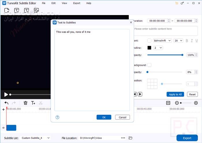 دانلود TunesKit Subtitle Editor 2.5.0.22 - دانلود ساخت و ویرایش زیرنویس - سافت گذر