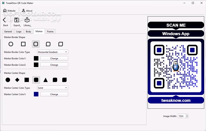 دانلود TweakNow QR Code Maker 3.7 - دانلود ساخت کد کیوآر - سافت گذر