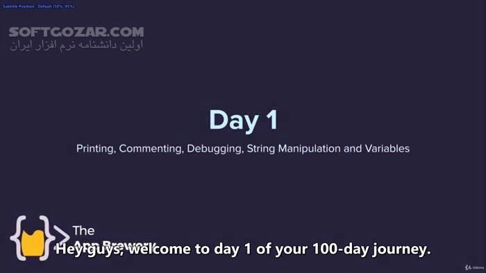 دانلود Udemy - 100 Days of Code: The Complete Python Pro Bootcamp - دانلود آموزش پایتون - سافت گذر