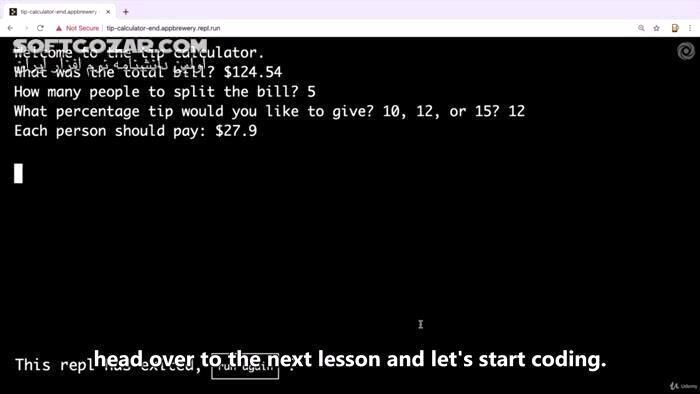 دانلود Udemy - 100 Days of Code: The Complete Python Pro Bootcamp - دانلود آموزش پایتون - سافت گذر