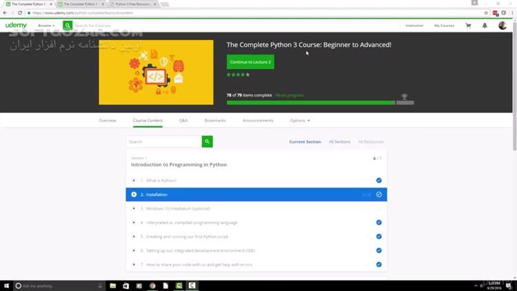 دانلود !Udemy - The Complete Python 3 Course: Beginner to Advanced - دانلود آموزش برنامه نویسی پایتون - سافت گذر