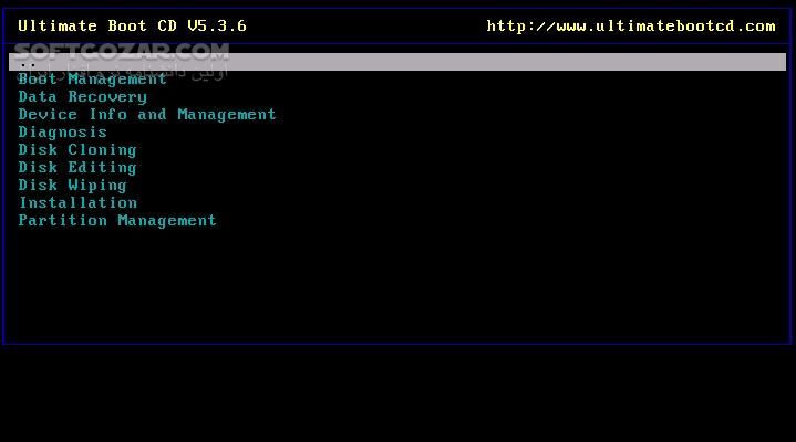 دانلود Ultimate Boot CD 5.3.9 - دانلود ابزار های بوت سیستم - سافت گذر