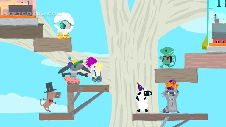 دانلود Ultimate Chicken Horse - دانلود بازی مسابقات چالشی حیوانات - سافت گذر