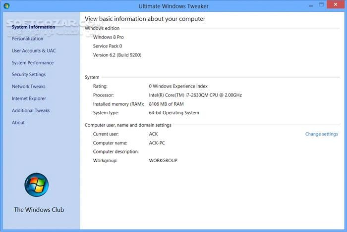 دانلود Ultimate Windows Tweaker 5.2 - دانلود بهینه سازی ویندوز - سافت گذر
