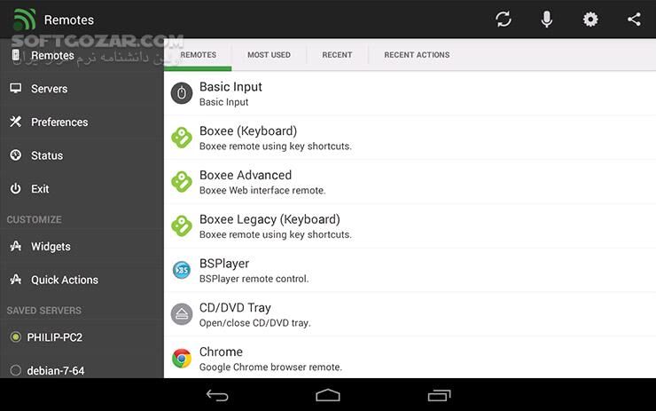 دانلود Unified Remote Full 3.19.0 for Android +2.3 - دانلود کنترل کامپیوتر یونیفید برای اندروید - سافت گذر