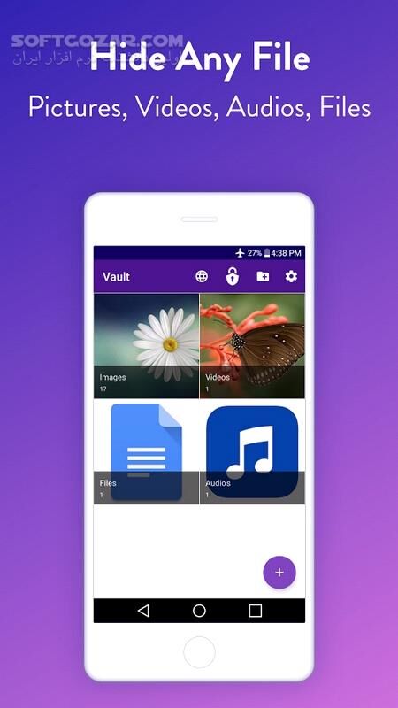 دانلود Vault : Hide Pictures, Videos, Gallery & Files Pro 2.79 for Android +4.0 - دانلود قفل و مخفی کردن فایل برای اندروید - سافت گذر