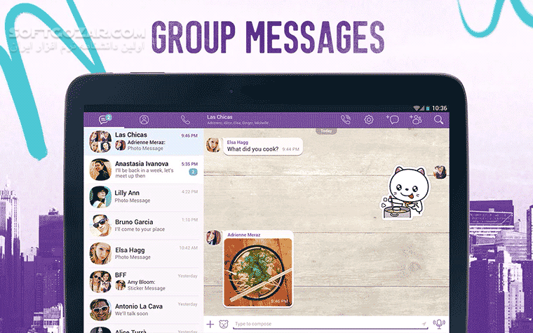دانلود Viber 16.5.0.18 for Android +5.0 - دانلود نرم افزار رایگان برای ارتباط تلفنی و ارسال پیامک برای اندروید - سافت گذر