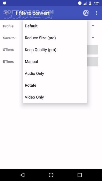 دانلود Audio/Video Converter Android Premium 3.2.12 for Android +4.1 - دانلود نرم افزار تبدیل فرمتهای صوتی و تصویری در اندروید برای اندروید - سافت گذر