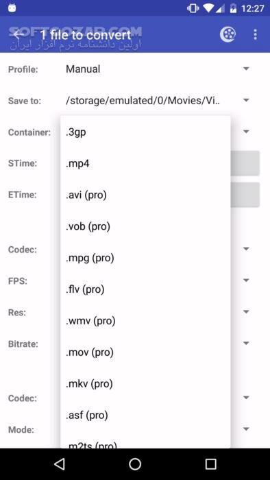 دانلود Audio/Video Converter Android Premium 3.2.12 for Android +4.1 - دانلود نرم افزار تبدیل فرمتهای صوتی و تصویری در اندروید برای اندروید - سافت گذر