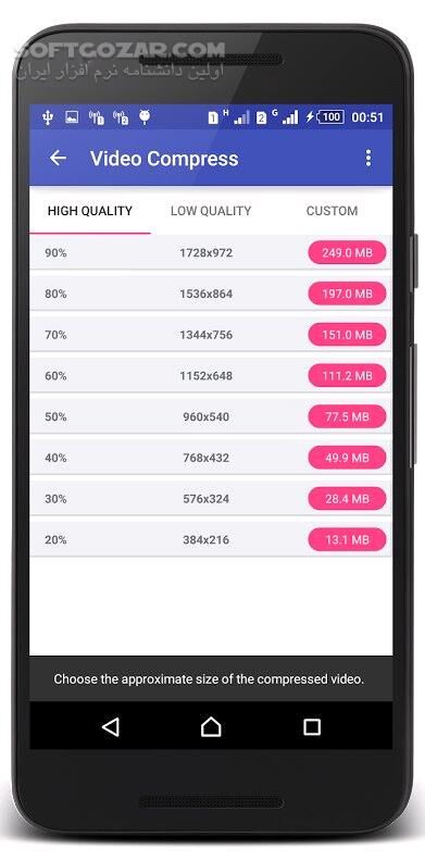 دانلود Video Compress 5.0.1 for Android +4.0 - دانلود فشرده سازی ویدیو برای اندروید - سافت گذر