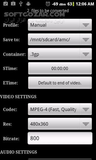 دانلود Video Converter Android 1.6.1 + Codec for Android +2.3 - دانلود نرم افزار قدرتمند تبدیل فرمت تصویری به همراه کدک ها برای اندروید - سافت گذر