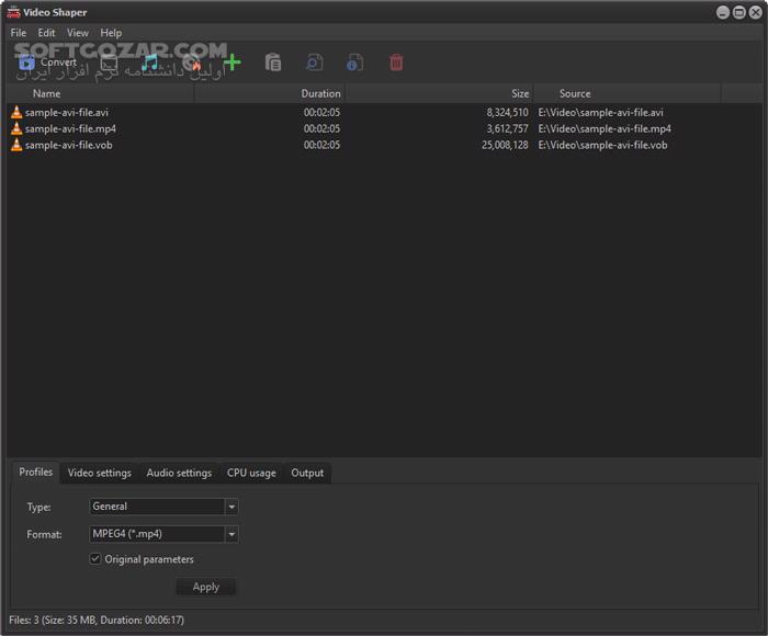 دانلود Video Shaper 6.1 - دانلود تبدیل، ویرایش و رایت ویدئو - سافت گذر