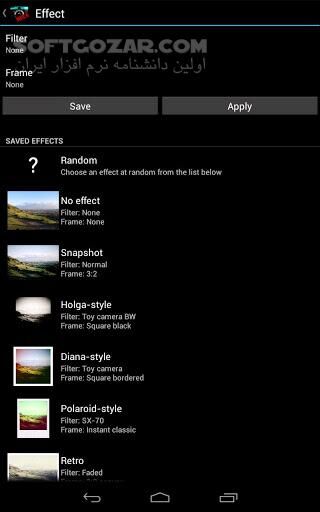 دانلود Vignette 2.1.8 for Android +1.5 - دانلود افکت گذاری همزمان با تصویر برداری برای اندروید - سافت گذر