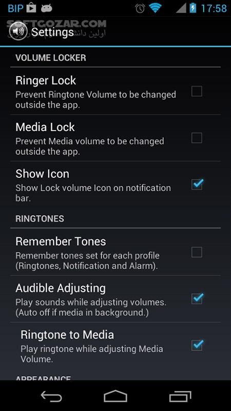 دانلود Volume Ace 3.6.4 for Android +2.0 - دانلود کنترل صدای گوشی و ایجاد پروفایل برای اندروید - سافت گذر