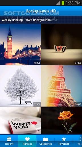 دانلود Backgrounds HD (Wallpapers) 5.0.050 for Android +2.3 - دانلود تصاویر زمینه اچ دی برای اندروید - سافت گذر