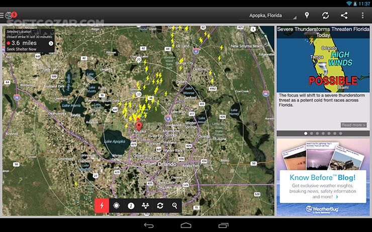 دانلود WeatherBug 5.27.0 for Android +4.1 - دانلود آب و هوا با دقت بالا برای اندروید - سافت گذر