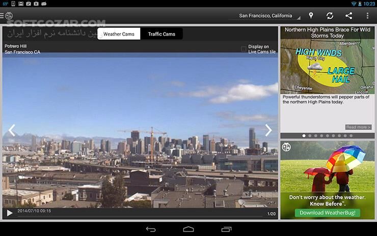 دانلود WeatherBug 5.27.0 for Android +4.1 - دانلود آب و هوا با دقت بالا برای اندروید - سافت گذر