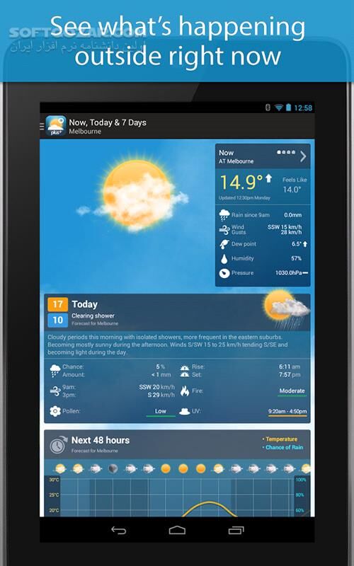 دانلود Weatherzone Plus 6.0.4 for Android +2.1 - دانلود پیش بینی وضع آب و هوا برای اندروید - سافت گذر
