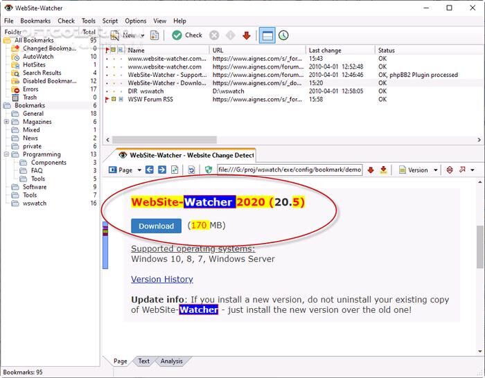 دانلود WebSite-Watcher 25.8 + Business Edition - دانلود نظارت بر تغییرات سایت - سافت گذر