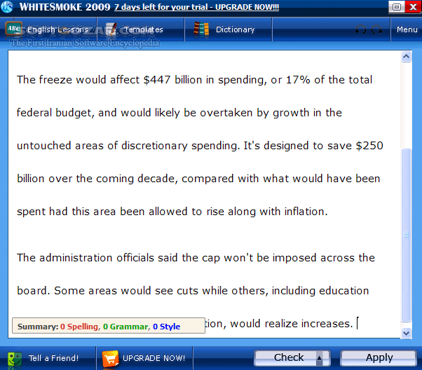 دانلود WhiteSmoke 2012 v1.0.6034.13130 - دانلود نرم افزاری حرفه ای برای تصحیح متون انگلیسی از نظر ساختار، گرامر، املا و ... - سافت گذر