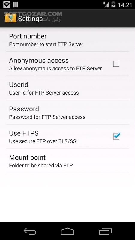 دانلود WiFi Pro FTP Server 2.0.9 for Android +4.0.0.2 - دانلود وای فای اف تی پی برای اندروید - سافت گذر