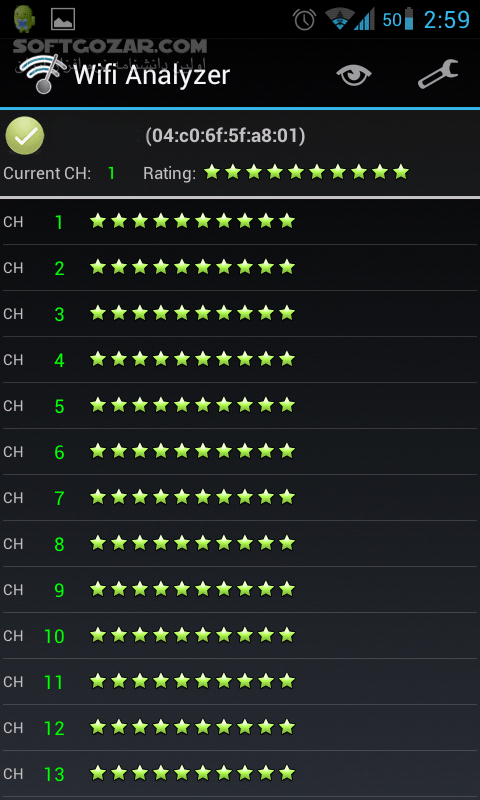 دانلود Wifi Analyzer 3.10.5 for Android +2.3 - دانلود آنالیز قدرت وای فای برای اندروید - سافت گذر