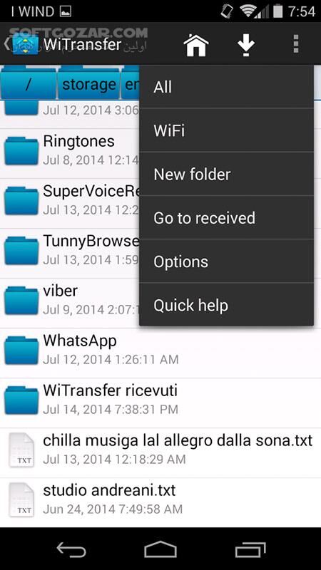 دانلود Wifi File Transfer Pro 1.10 for Android +2.3 - دانلود نقل انتقال اطلاعات با وایرلس برای اندروید - سافت گذر