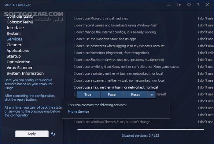دانلود Win 10 Tweaker 20.2 - دانلود بهینه‌سازی ویندوز - سافت گذر