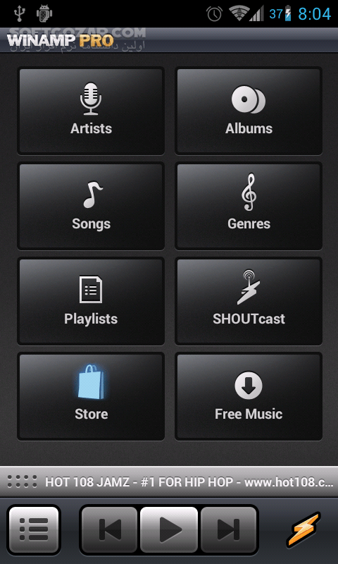 دانلود Winamp Pro 1.4.15 for Android - دانلود وین امپ برای اندروید - سافت گذر