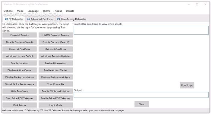 دانلود Windows 10 Debloater 2.6.11 - دانلود حذف برنامه های ناخواسته از ویندوز 10 - سافت گذر