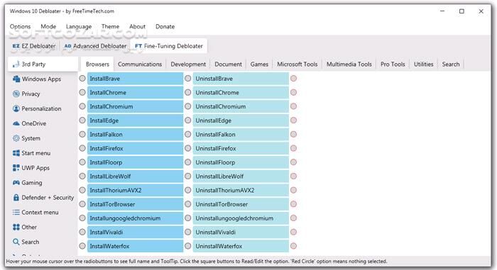 دانلود Windows 10 Debloater 2.6.11 - دانلود حذف برنامه های ناخواسته از ویندوز 10 - سافت گذر