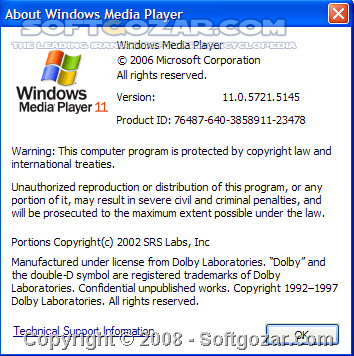 دانلود Windows Media Player 11.0.5721.5262 - دانلود آخرین نسخه برنامه پخش کننده فایلهای صوتی و تصویری ویندوز - سافت گذر