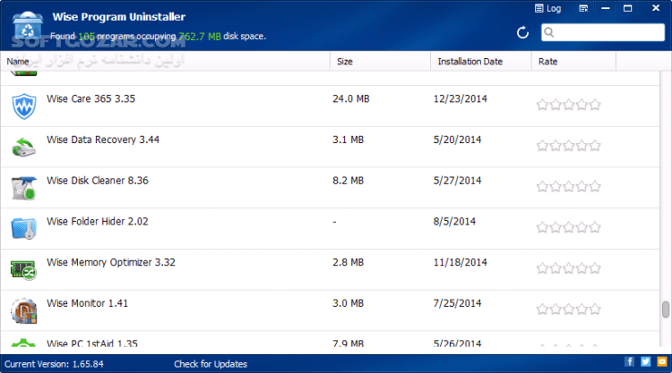 دانلود Wise Program Uninstaller 3.2.7.271 - دانلود حذف کامل نرم افزار ها وایز پروگرام آنیستالر - سافت گذر
