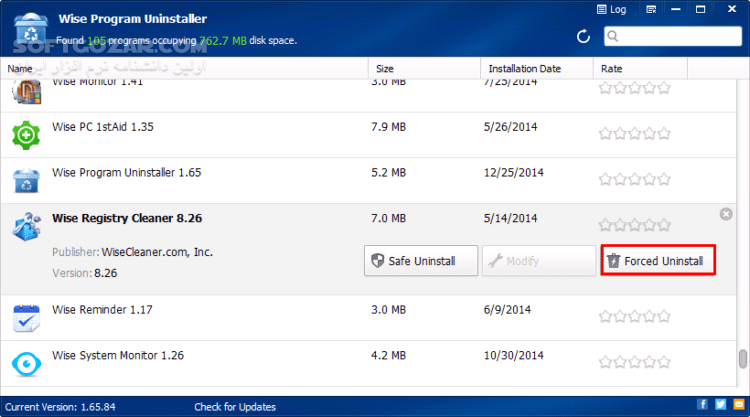 دانلود Wise Program Uninstaller 3.2.7.271 - دانلود حذف کامل نرم افزار ها وایز پروگرام آنیستالر - سافت گذر