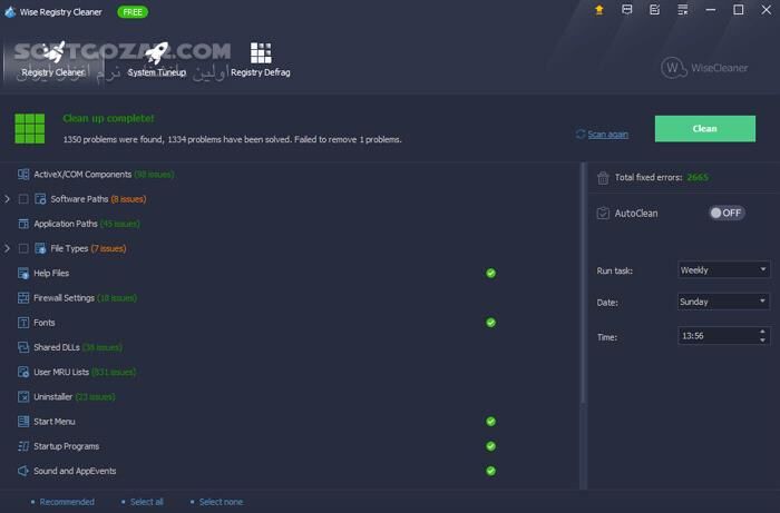 دانلود Wise Registry Cleaner Pro 11.2.4.729 - دانلود پاکسازی و بهینه سازی رجیستری ویندوز - سافت گذر