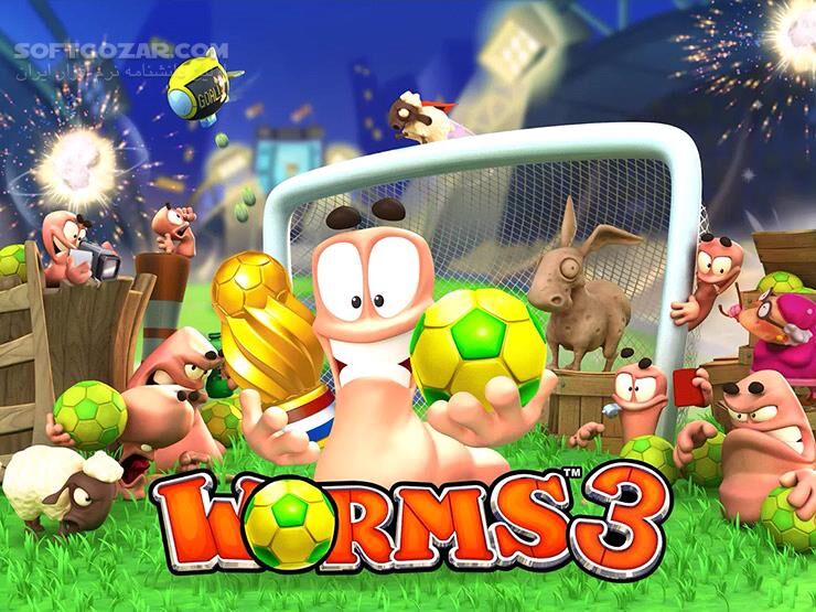 دانلود Worms 3 v2.06 / 4 v 1.0.432182182 Android +2.3 - دانلود بازی معروف و محبوب کرم ها نسخه 3 برای اندروید - سافت گذر
