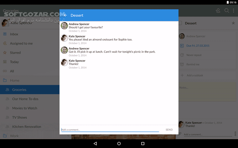 دانلود Wunderlist 3.4.8 for Android +4.0 - دانلود مدیریت کارهای روزانه برای اندروید - سافت گذر