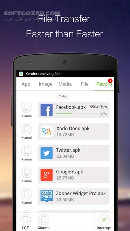 دانلود Xender 12.1.1 for Android +2.3 - دانلود برنامه تبادل فایل از وایرلس برای اندروید - سافت گذر