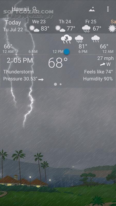 دانلود YoWindow Weather 2.54.13 Final For Android +6.0 - دانلود پیش بینی آب و هوای یو ویندو برای اندروید - سافت گذر