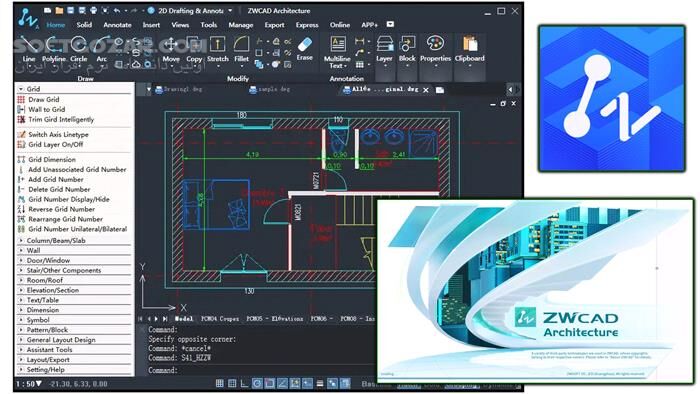 دانلود ZWCAD Architecture 2026 26.00 / 2025 SP0 - دانلود طراحی دوبعدی و سه‌بعدی - سافت گذر