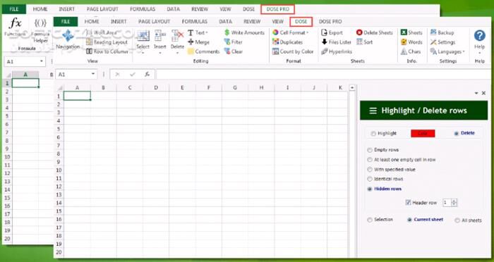 دانلود Zbrainsoft Dose for Excel 3.6.6 - دانلود افزونه اکسل - سافت گذر