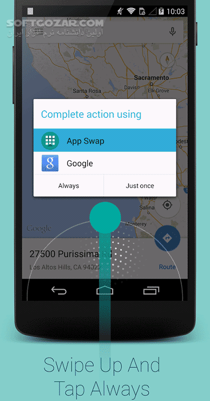 دانلود App Swap 1.2.0.610 for Android +4.1 - دانلود میانبر برنامه و تماس برای اندروید - سافت گذر